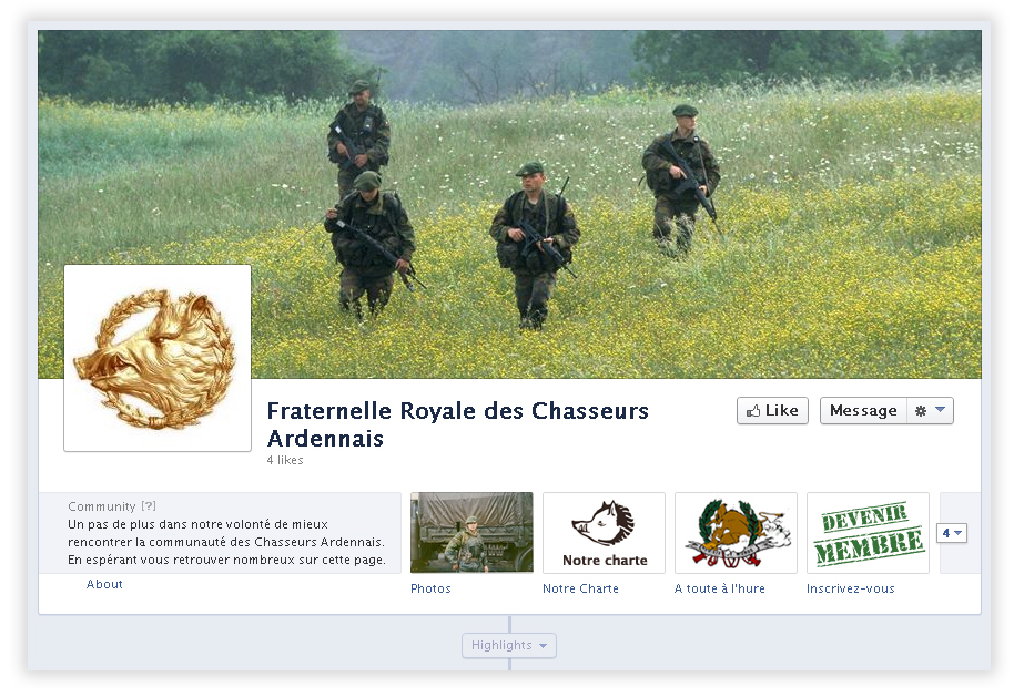 La Fraternelle des Chasseurs Ardennais sur Facebook